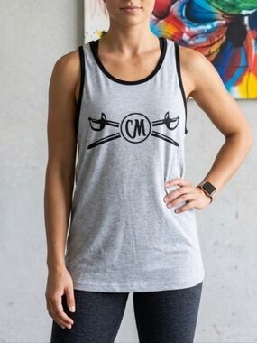 5 For $25✨New Captain Morgan Spiced Rum Unisex Grey & Black Tank Top Shirt Large